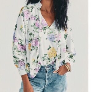 LoveShackFancy willow corduroy spring garden top sz small